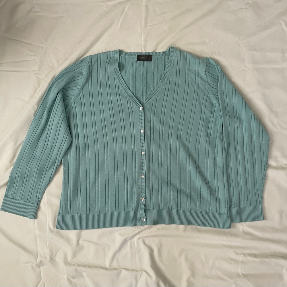 Van Heusen Blue Women’s Button Up Sweater